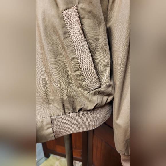 Men's Vintage Members Only Jacket Medium Brown Size 40 Made in Hong Kong - Picture 10 of 12